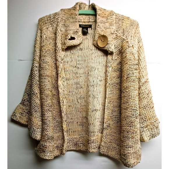 BCBG MAX AZRIA CARDIGAN SWEATER, BROWNS, SIZE MEDIUM - Picture 2 of 8